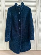 Donkerblauwe teddy danes winterjas maat 42/44 Sandwich, Ophalen, Blauw, Maat 42/44 (L), Zo goed als nieuw