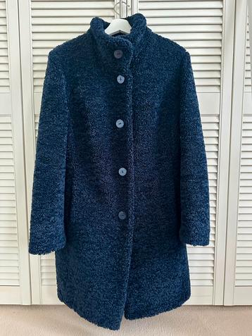 Donkerblauwe teddy danes winterjas maat 42/44 Sandwich beschikbaar voor biedingen