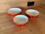 Vintage oranje dekschalen set - jaren 60, Antiek en Kunst, Antiek | Emaille, Ophalen of Verzenden