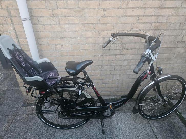 Sparta moederfiets met slot, versnellingen, achterzitje,, Fietsen en Brommers, Fietsen | Dames | Moederfietsen, Gebruikt, Overige merken
