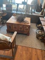 Salontafel landelijk stoer industrieel vintage ladeblok oud, Ophalen of Verzenden, Rechthoekig, Metaal