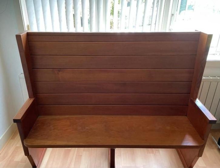 Houten kerkbank uit de “oude” Emmakerk Soest, Antiek en Kunst, Antiek | Religie, Ophalen