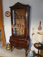 Antiek barok buikkast vitrinekast met glas en laadjes, Antiek en Kunst, Ophalen