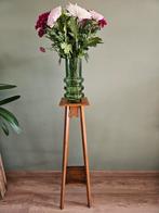 Houten vintage hoge plantentafel, Huis en Inrichting, Woonaccessoires | Zuilen en Pilaren, Ophalen, Gebruikt