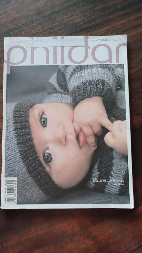 Phildar, breien voor de baby,  herfst / winter, Hobby en Vrije tijd, Breien en Haken, Zo goed als nieuw, Breien, Patroon of Boek