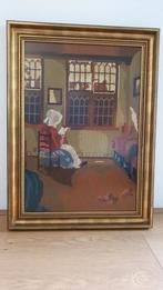 Geborduurd Portret 'Lezende Vrouw', Ophalen of Verzenden