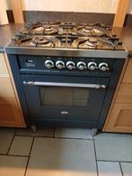 Origineel Boretti gasfornuis met oven - vrijstaand - breed, Ophalen, Gebruikt, 60 cm of meer, 4 kookzones