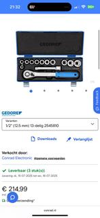 Gedore Dopsleutelset 13-delig – Topkwaliteit voor de vakman!, Ophalen of Verzenden, Zo goed als nieuw