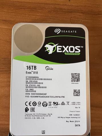 2x 16TB Seagate Exos X18 beschikbaar voor biedingen