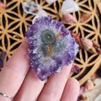 Amethist Stalactiet Schijfje, Verzamelen, Mineralen en Fossielen, Ophalen of Verzenden, Mineraal