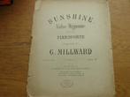 SUNSHINE -G.MILLWARD - VOOR PIANO, Muziek en Instrumenten, Bladmuziek, Piano, Gebruikt, Ophalen of Verzenden, Klassiek