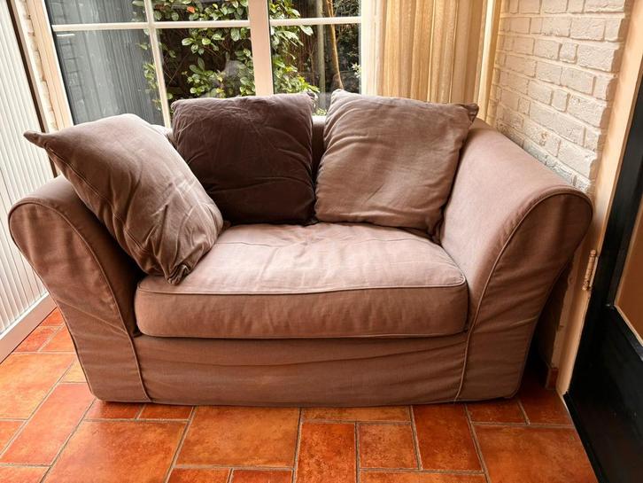 Nette loveseat (1,5 zits) gratis op te halen, Huis en Inrichting, Banken | Bankstellen, Gebruikt, Rechte bank, Overige maten, 150 tot 200 cm