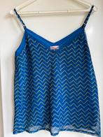blauwe top met glimdraad maat T1 (36), Kleding | Dames, Blauw, Ophalen of Verzenden, Zo goed als nieuw, Maat 36 (S)