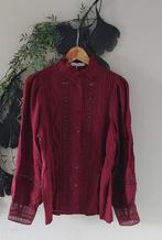 BLOUSE wijnrood met bewerking M🙂, Ophalen of Verzenden, Nieuw, Maat 38/40 (M), Rood