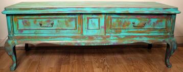 Kast, dressoir, bank, TV kast, Queen Ann, groen, eclectisch beschikbaar voor biedingen