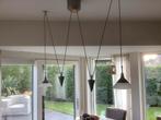 Hanglamp voor eettafel halogeen in hoogte verstelbaar, Glas, Gebruikt, Ophalen of Verzenden, 50 tot 75 cm