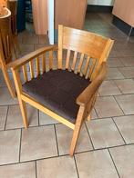 Houten Eetstoel met Armleuningen 6 stuks, Ophalen, Gebruikt, Bruin, Eén