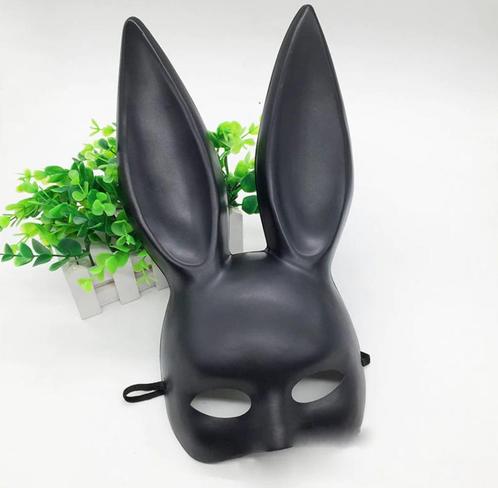 Dames Konijn Masker Bunny Zwarte Konijnenoren Oren Carnaval, Hobby en Vrije tijd, Feestartikelen, Nieuw, Feestartikel, Verzenden