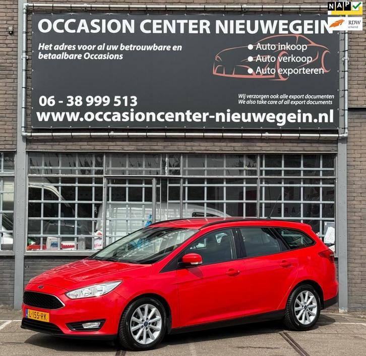 Ford Focus Wagon 1.0 Trend Edition 2015 Rood Airco/LMV/NAVI!, Auto's, Ford, Bedrijf, Te koop, Focus, ABS, Airbags, Airconditioning