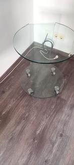 Glazen bijzet/siertafel, Minder dan 55 cm, Rond, Ophalen, 45 tot 60 cm