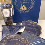Eid Mubarak tafelgerei en versiering blauw met goud folie, Ophalen, Nieuw, Versiering