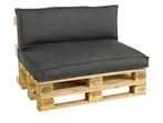 2 sets Palletkussens Grijs - Zit/Rugkussen als nieuw!!!, Ophalen, Zo goed als nieuw, Grijs, Rechthoekig