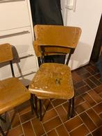 5 Oude Schoolstoelen - Gebruikte Staat, Ophalen, Gebruikt, Bruin, Vijf, Zes of meer stoelen
