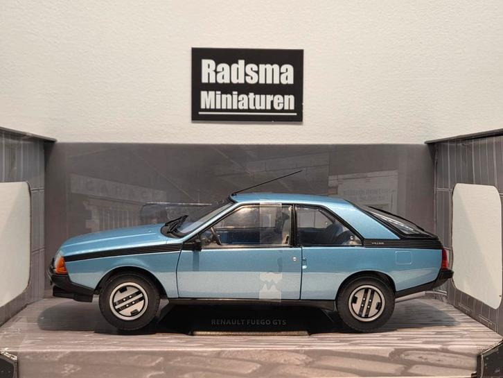 Renault Fuego GTX 1982 - Blauw - 1:18 Solido, Hobby en Vrije tijd, Modelauto's | 1:18, Nieuw, Auto, Solido, Ophalen of Verzenden