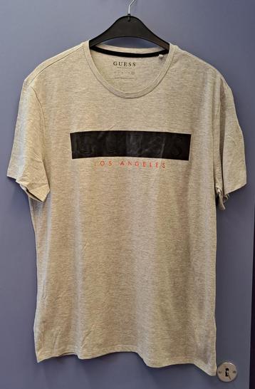 Guess T-shirt XXL heren grijs met zwart logo artnr 48803 beschikbaar voor biedingen