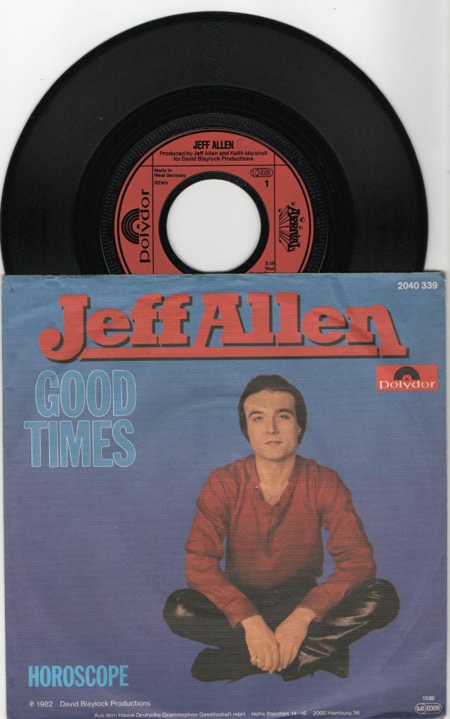 Jeff Allen – Good Times, Cd's en Dvd's, Vinyl Singles, Single, 7 inch, Ophalen of Verzenden