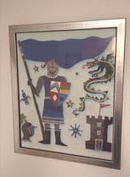Leuke Ridder / draken / kasteel print met lijst, Ophalen of Verzenden