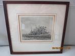 Ets - Hendrik de Laat - Brabant - art, Antiek en Kunst, Ophalen of Verzenden