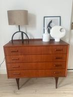 Vintage teak ladekast, Ophalen, 50 tot 100 cm, Zo goed als nieuw, Minder dan 100 cm