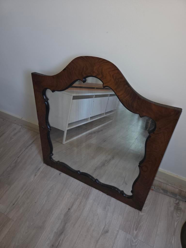 Antieke spiegel kastdeur - 83x75cm, Ophalen, Rechthoekig, 50 tot 100 cm, Minder dan 100 cm