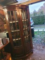 Antieke hoekkast met glazen deuren, Glas, 50 tot 100 cm, 50 tot 75 cm, Antiek