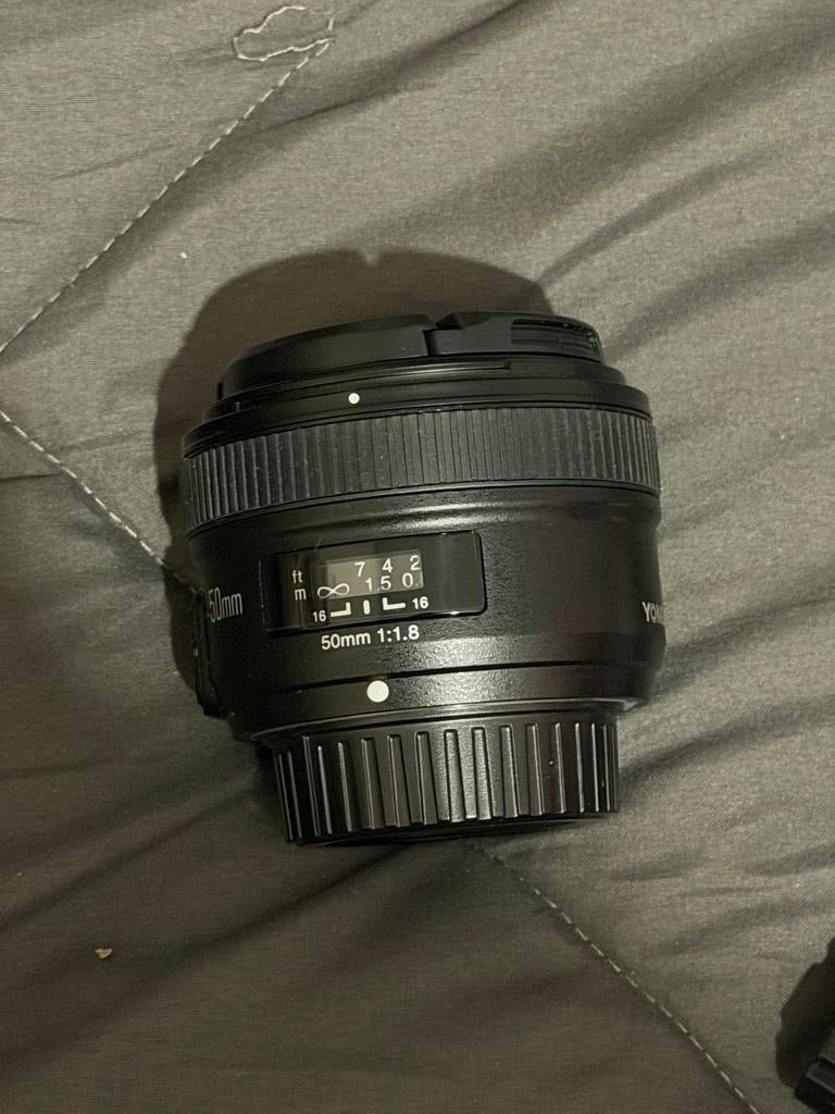 Yongnuo 50mm f/1.8 Lens(voor Nikon)- Automatisch & Handmatig, Audio, Tv en Foto, Fotografie | Lenzen en Objectieven, Ophalen, Gebruikt