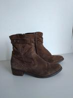 Mooie Bruine Suede Enkellaarsjes- Maat 38, Bruin, Lage of Enkellaarzen, Ophalen of Verzenden, Onbekend