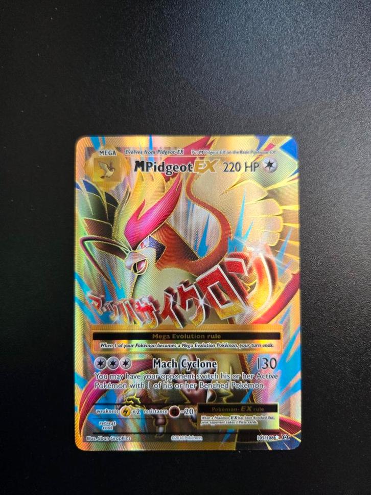 Mega Pidgeot ex 105/108 Pokemon Evolutions, Hobby en Vrije tijd, Verzamelkaartspellen | Pokémon, Zo goed als nieuw, Booster, Foil