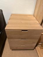 Ethnicraft showmodel eiken ladenblok 3 lades op wielen, Huis en Inrichting, Eikenhout, 50 tot 100 cm, 3 of 4 laden, Minder dan 100 cm
