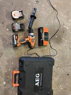 Aeg Accu Boormachine met accessoires, Boormachine, Gebruikt, Variabele snelheid, Ophalen of Verzenden