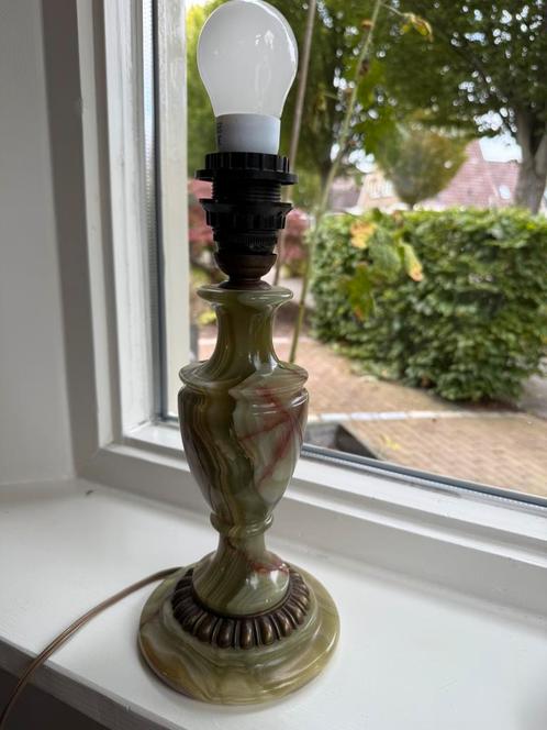 Lamp van groen onyx marmer, Antiek en Kunst, Antiek | Lampen, Ophalen of Verzenden