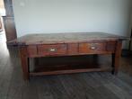 Teak koloniaal salontafel - 140x80x50cm, Huis en Inrichting, Tafels | Salontafels, Ophalen, Gebruikt, 100 tot 150 cm, 50 tot 75 cm