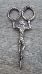 Jaar 1885 Zilver Luiertang Luier Tang Schaar CLOWN Clownesk, Antiek en Kunst, Antiek | Goud en Zilver, Ophalen of Verzenden, Zilver
