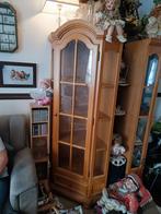 vitrine hoekkast 2stuks, Huis en Inrichting, Kasten | Vitrinekasten, Ophalen, Eikenhout, 50 tot 100 cm, Zo goed als nieuw