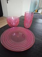 Plastic roze servies, Ophalen, Overige materialen, Overige stijlen, Bord(en)