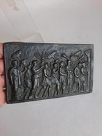 Antiek bronzen relief grand tour brons menorah joods, Antiek en Kunst, Ophalen of Verzenden, Brons