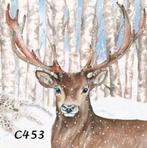 Servetten decoupage/bullet journal * hert C453, Verzenden, Nieuw, Materiaal