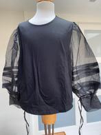 MANGO shirt met blousemouw NIEUW zwart + kaartje maat S D1, Mango, Zwart, Nieuw, Ophalen of Verzenden