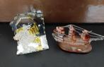 glazen miniaturen, scheepje en vis, zie foto's  het scheepje, Verzenden, Zo goed als nieuw