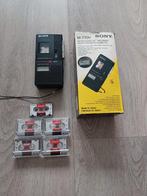 Zeldzame Sony M-770v microcassette recorder + bandjes, Ophalen of Verzenden